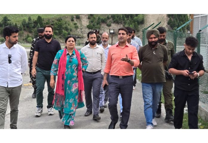 Secretary RDD during visit to Baltal on Tuesday.
