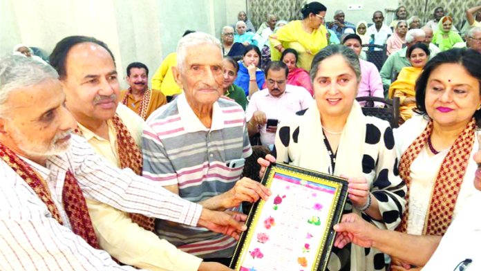 Secretary JKAACL being felicitated during an event by NDS at Old Age Home, Ambphalla, Jammu. Secretary JKAACL being felicitated during an event by NDS at Old Age Home, Ambphalla, Jammu.