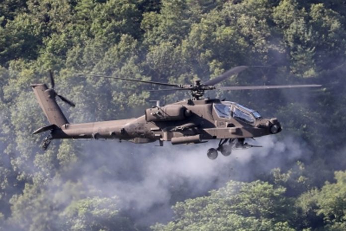Apache makes precautionary landing