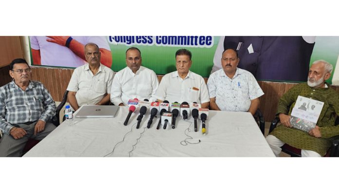 Chairman JKPCC's OBC Deptt during a meeting at partyj office in Jammu. -Excelsior/Rakesh Chairman JKPCC's OBC Deptt during a meeting at partyj office in Jammu. -Excelsior/Rakesh