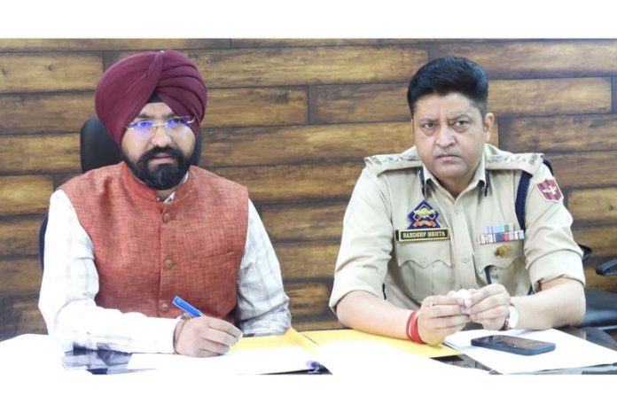 DC Doda chairing a meeting at Doda on Tuesday. DC Doda chairing a meeting at Doda on Tuesday.