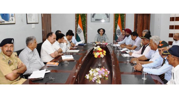 DC Udhampur chairing a meeting on Thursday. DC Udhampur chairing a meeting on Thursday.