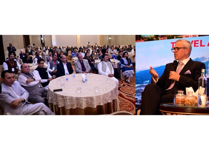 CM Omar Abdullah during a meeting with members of the TAAI at Srinagar on Wednesday.