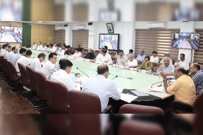 Deputy Chief Minister chairing review meeting of Public Works Department at Civil Secretariat Jammu-20-1