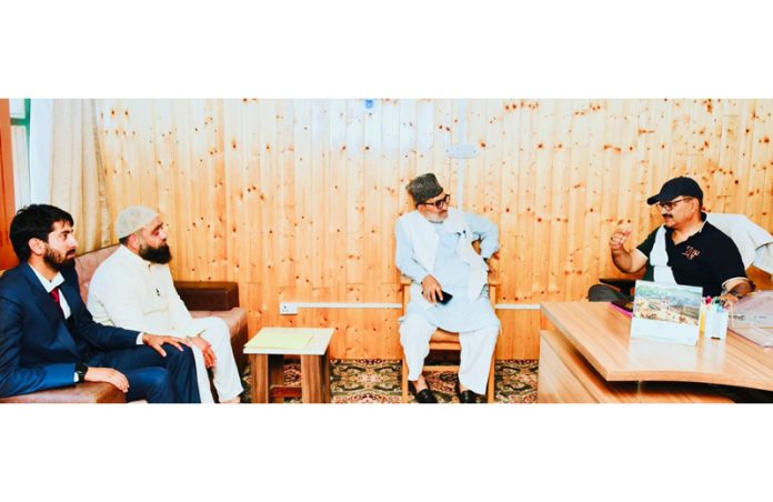 Delegation of Kashmir Timber Association during meeting Forest Minister Javed Ahmed Rana. Delegation of Kashmir Timber Association during meeting Forest Minister Javed Ahmed Rana.