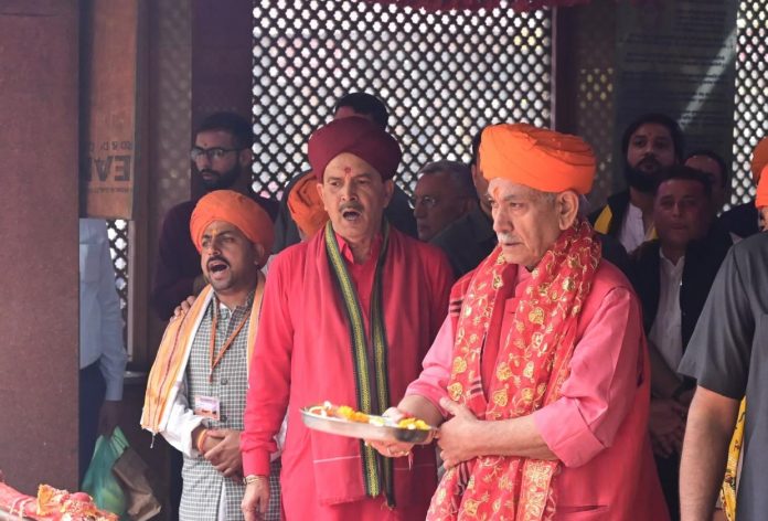 LG Sinha Visits Mata Kheer Bhawani Temple On Jyeshtha Ashtami
