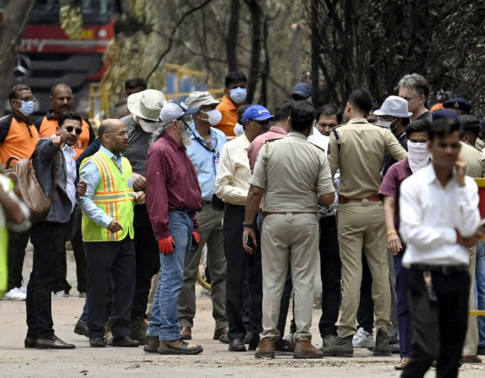 A team from Air India arrives to assist in the investigation of Air India flight crash in Ahmedabad on Sunday. (UNI)