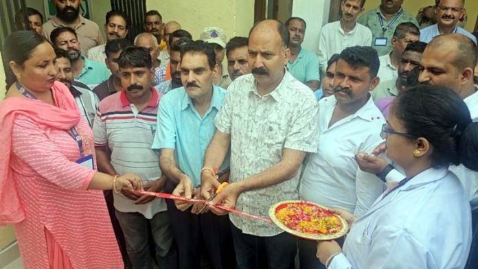 MLA Bishnah, Dr. Rajeev Bhagat during a function in Arnia on Friday. MLA Bishnah, Dr. Rajeev Bhagat during a function in Arnia on Friday.
