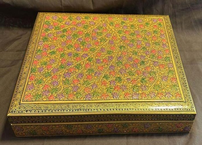 PM gifts Papier Mache Box to Alberta LG