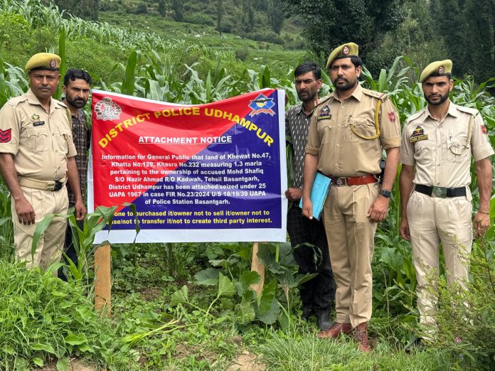 Property of terror accused attached in Basantgarh.