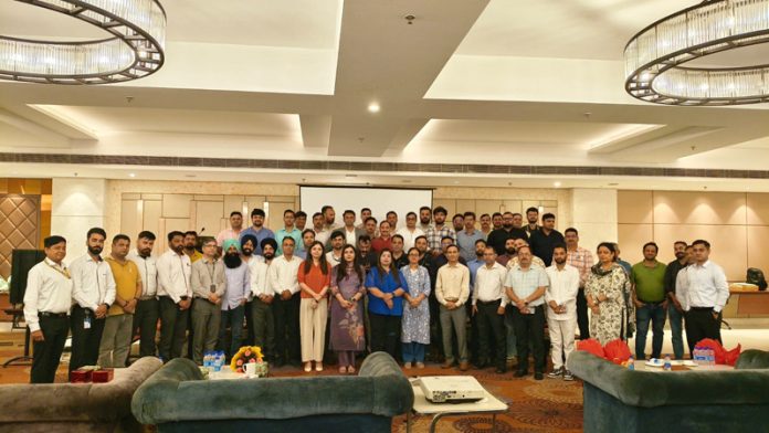 Jai Prakash, Deputy Zonal Head posing along with others during a function held on Saturday.