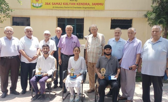 Members of trusts posing along with Speciallyabled students. Members of trusts posing along with Speciallyabled students.