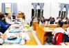 Union Minister Dr Jitendra Singh, flanked by the State Deputy Chief Minister Yanthungo Patton, chairing a meeting of administration at Wokha, Nagaland on Monday.