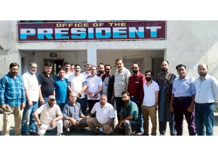 Leaders of Employees Unions during General Council meeting at Srinagar.