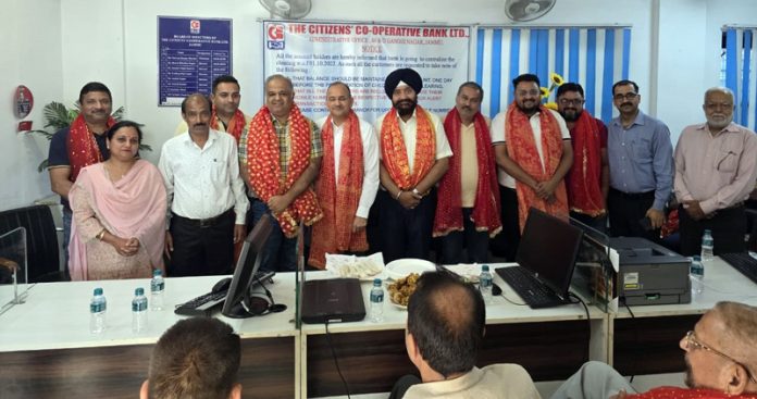 Warehouse Traders Federation president, CCBL Jammu Chairman and others during an event on Saturday.