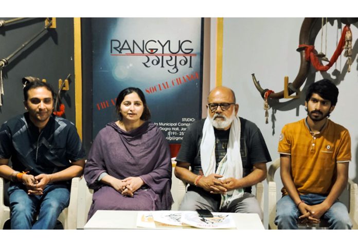 Rangyug team during a press conference at Jammu.