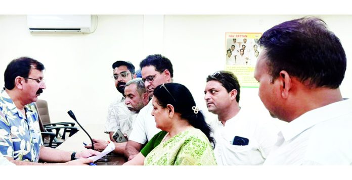 MLA Arvind Gupta interacting with people in Jammu.