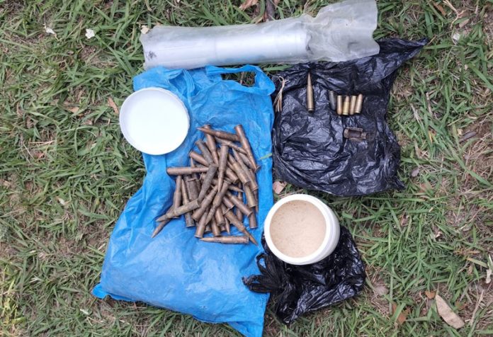 Recoveries made from a hideout in Thannamandi in Rajouri district on Saturday. -Excelsior/Imran Recoveries made from a hideout in Thannamandi in Rajouri district on Saturday. -Excelsior/Imran