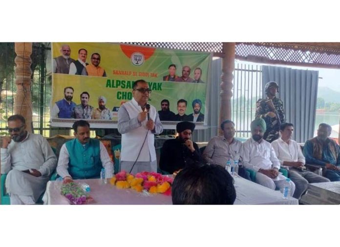 BJP national president Minority Morcha, Jamwal Siddique speaking during a function on Thursday. BJP national president Minority Morcha, Jamwal Siddique speaking during a function on Thursday.