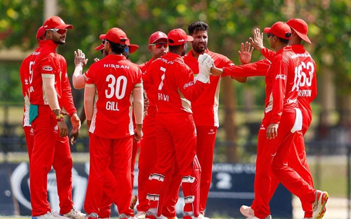 Canadian men’s cricket team celebrating after qualifying for T20 World Cup. Canadian men’s cricket team celebrating after qualifying for T20 World Cup.