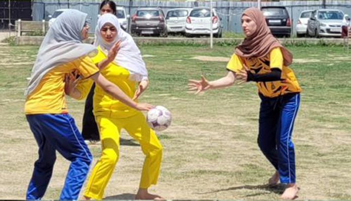 Players in action during a match.