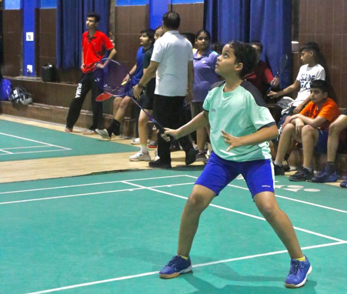 A player in action during a match at Gulshan Ground on Friday.