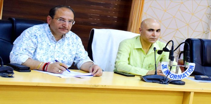 DC Pankaj Kumar Sharma chairing a meeting at Kishtwar on Wednesday. DC Pankaj Kumar Sharma chairing a meeting at Kishtwar on Wednesday.