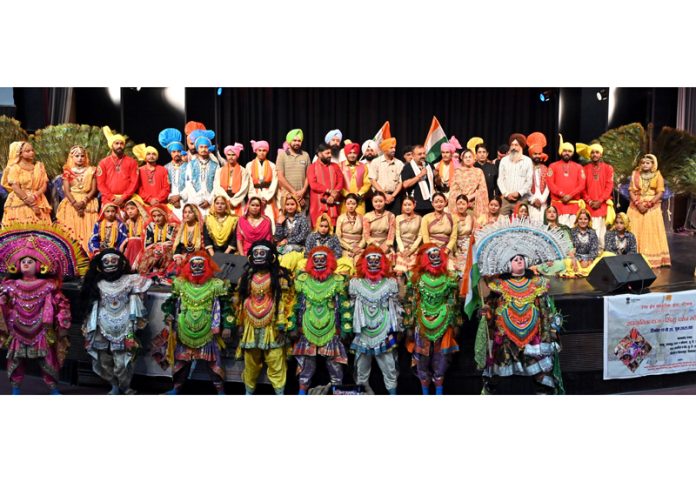 Artists of various States and UTs during their performance at Abhinav Theatre Jammu.
