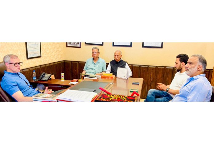 Omar Abdullah meeting with delegations at NC headquarters. Omar Abdullah meeting with delegations at NC headquarters.