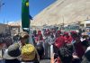 Dignitaries, monks and devotees participating in Darchen Kujeng 2025 in border village of Demjok in Ladakh.