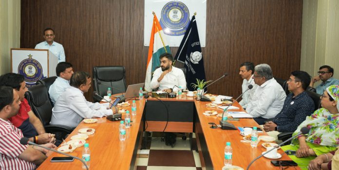 Trade Bodies' representatives participating in an awareness programme on GST in Jammu.