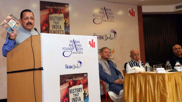 Union Minister Dr Jitendra Singh speaking after releasing the book 