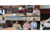CS Atal Dulloo chairing a meeting at Srinagar on Monday.