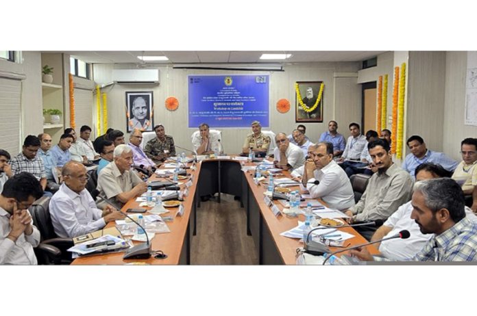 Various officials attending a workshop organized by GSI in Jammu.