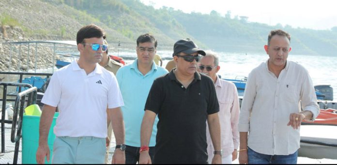 Director Tourism during visit to Basohli on Tuesday.