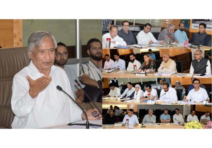 M Y Tarigami chairman Legislative Committee on Environment chairing a meeting on Thursday.