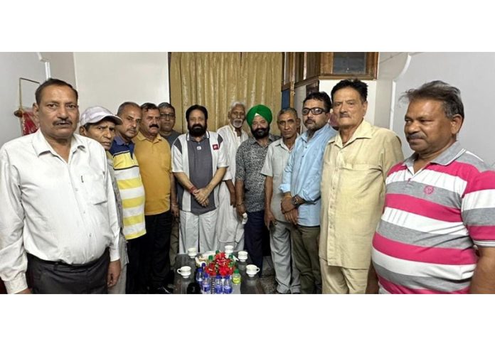 NC leaders during a meeting of Central Zone in Jammu on Monday.