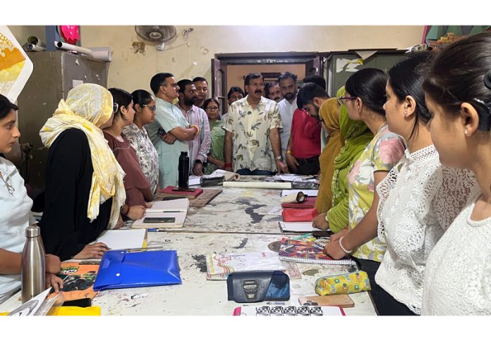 MLA Arvind Gupta during visit to IMFA in Jammu.