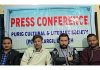 Kacho Ahmed Khan, president of PCLS addressing a press conference in Kargil. -Excelsior/ Basharat Ladakhi