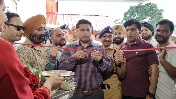 DC Vikas Kundal inaugurating Press Club in Poonch on Saturday.