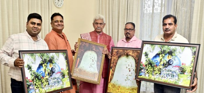 LG Manoj Sinha unveiling LED Glow Lord Mahadev Shivling Pratima. LG Manoj Sinha unveiling LED Glow Lord Mahadev Shivling Pratima.