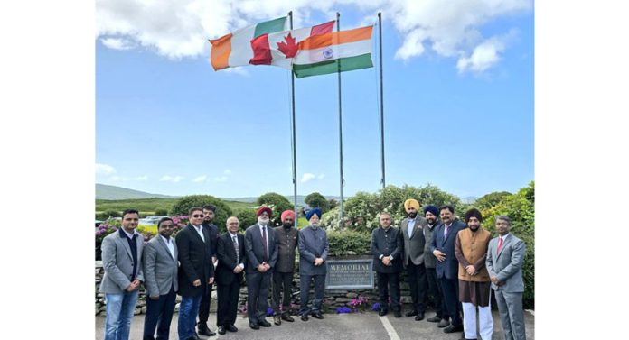 Indian delegation at the memorial of Ireland for paying tribute to victims of Kanishka bombing.