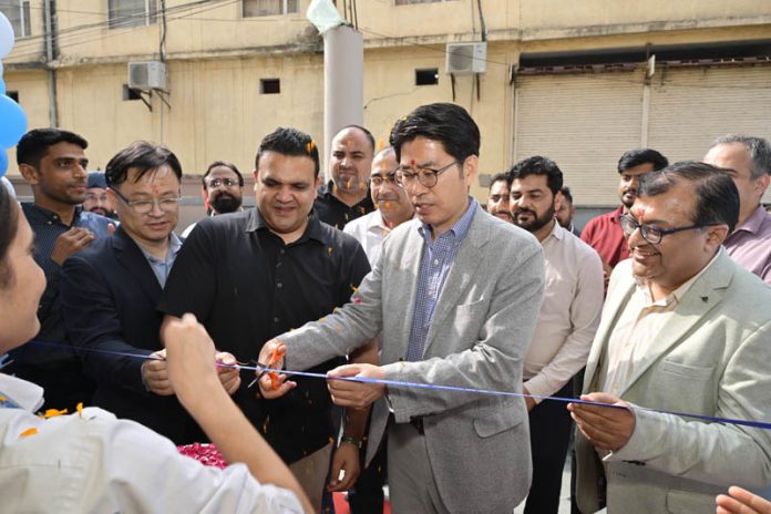 A dignitary launching monsoon camp at AM Hyundai's facility in Jammu on Saturday. A dignitary launching monsoon camp at AM Hyundai's facility in Jammu on Saturday.