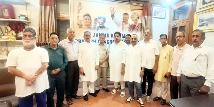 Cong leader Raman Bhalla during meeting with SC, SP, OBC members in Jammu.