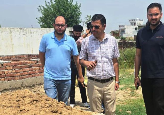 Director Panchayati Raj during visit to Samba on Saturday.