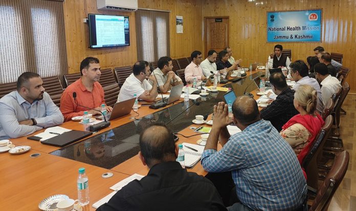 MD NHM J&K reviews Progress under various schemes of NHM.