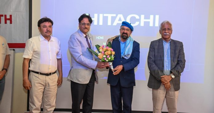 CEC, LAHDC Kargil, Dr. Mohd Jaffer Akhoon greets resource persons during the event 'Ladakh Health Dialogue'. CEC, LAHDC Kargil, Dr. Mohd Jaffer Akhoon greets resource persons during the event 'Ladakh Health Dialogue'.