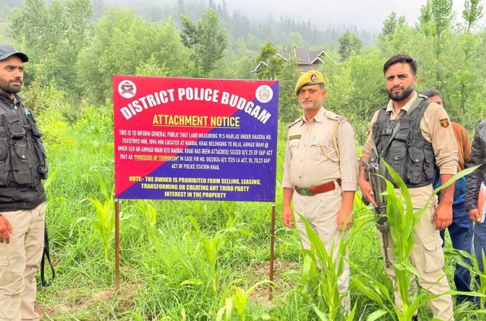 Budgam Police Attach Immovable Properties Of Pakistan-Based Terror Handlers