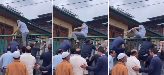 CM Omar Abdullah Climbs Kashmir Memorial Gate Amid Martyrs' Day Row