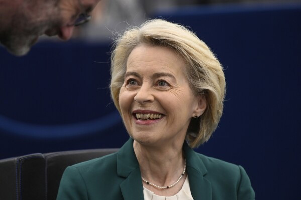 EU official Ursula von der Leyen comfortably survives confidence vote EU official Ursula von der Leyen comfortably survives confidence vote